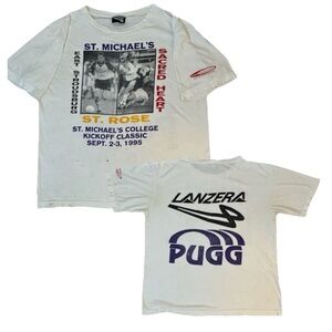 Vintage Y2K Saint Michael’s College Soccer GRAIL Lanzera‎ Pugg AOP Shirt USA XL